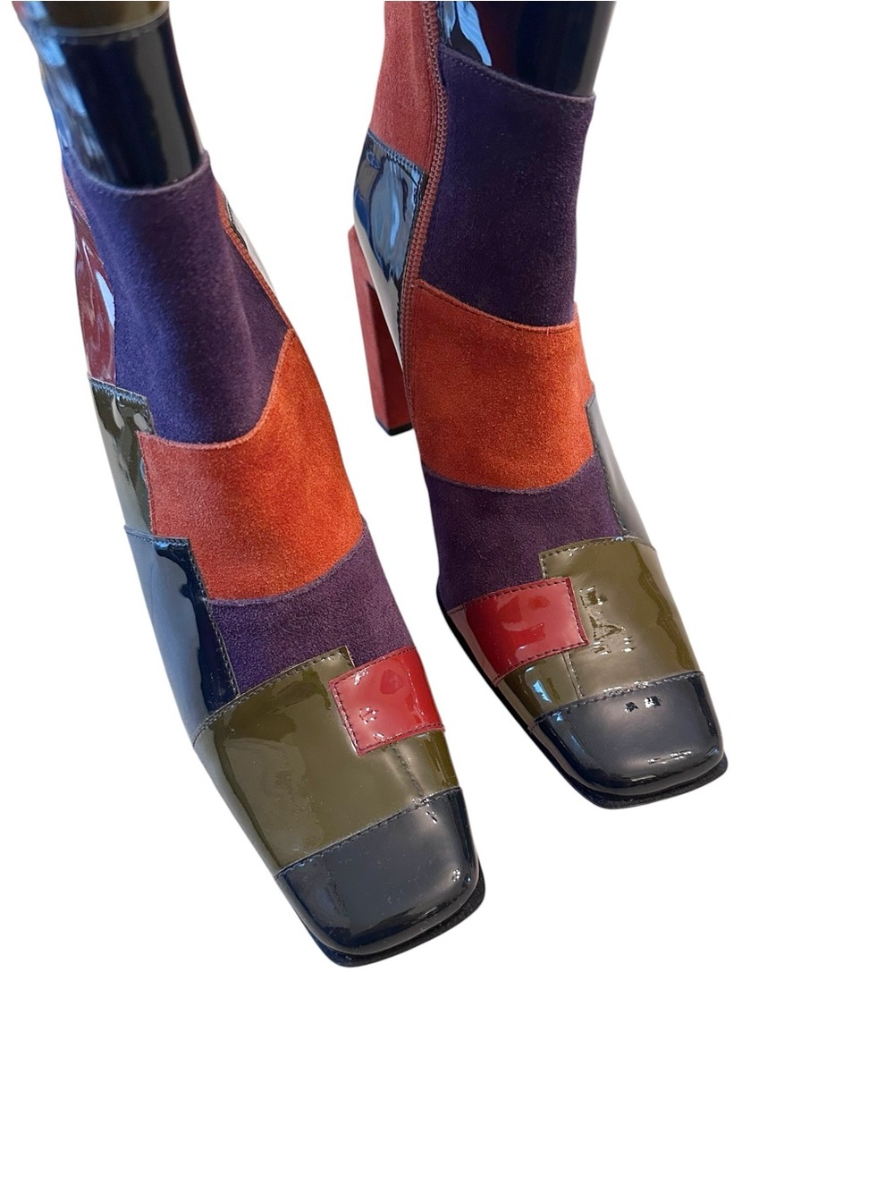Jeffrey Campbell Anthropologie Lightspeed patchwork boots size 7 - Picture 4 of 11